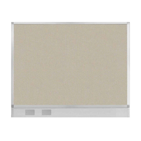Hush Panel Configurable Cubicle Partition 5' x 4' Sand Fabric w/ Cable Channel